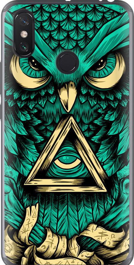 Чехол на Xiaomi Mi Max 3 Сова Арт-тату (3971u-1534-42517)