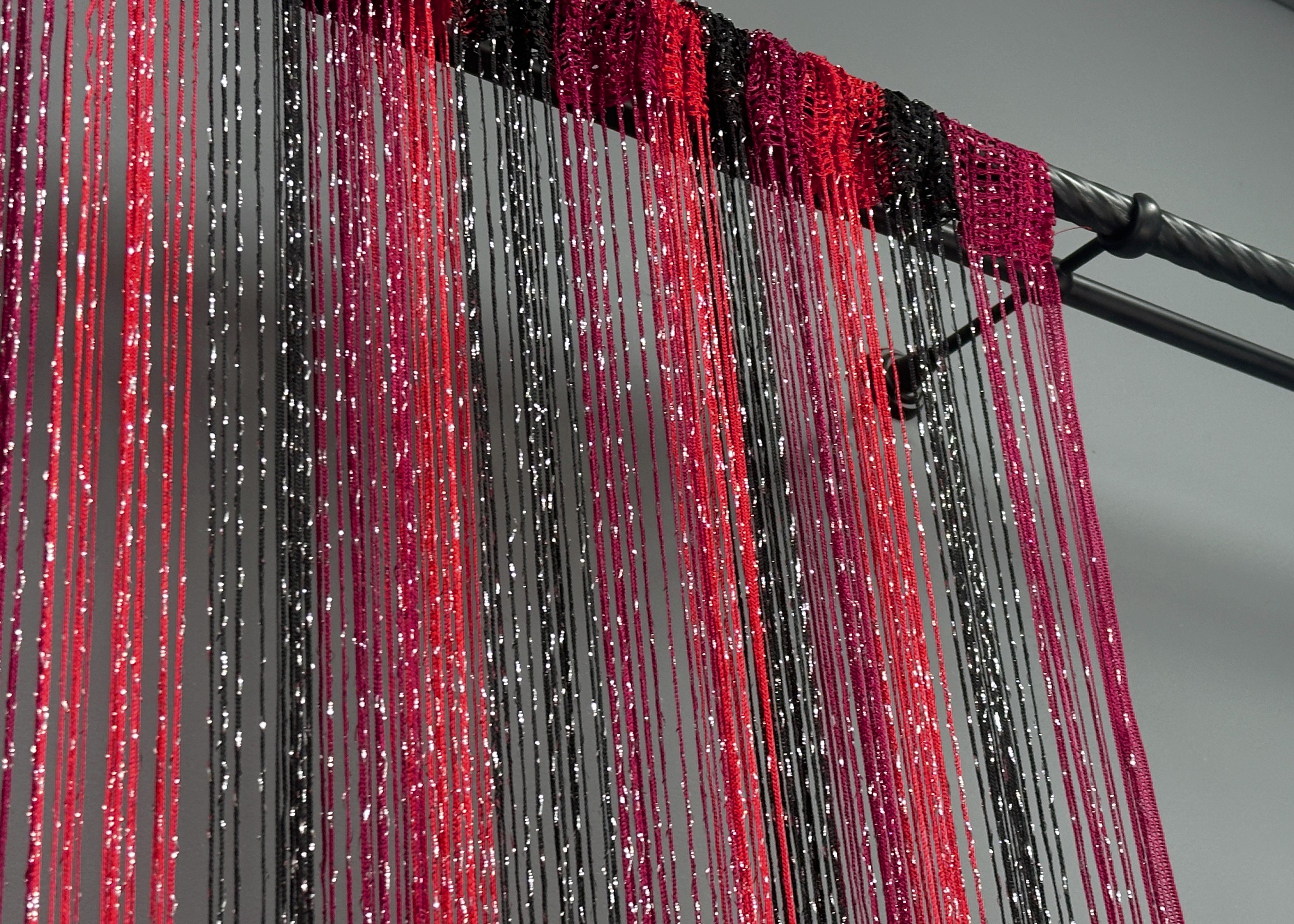 Штори-нитки з люрексом 300х300 см Червоний/Чорний/Бордовий (61-108) - фото 8