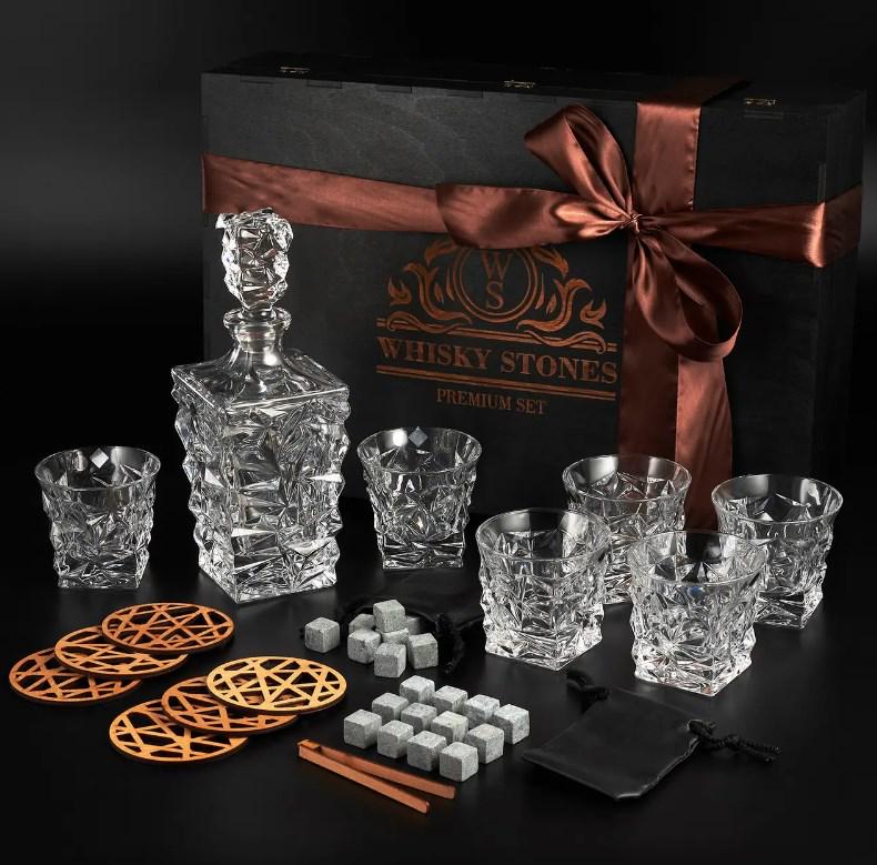 Подарочный набор для алкоголя камни для виски Whiskey Stones 24 шт./6 хрустальных стаканов Bohemia Glacier 350 мл и графин 900 мл - фото 2 Подарочный набор для алкоголя камни для виски Whiskey Stones 24 шт./6 хрустальных стаканов Bohemia Glacier 350 мл и графин 900 мл - фото 2
