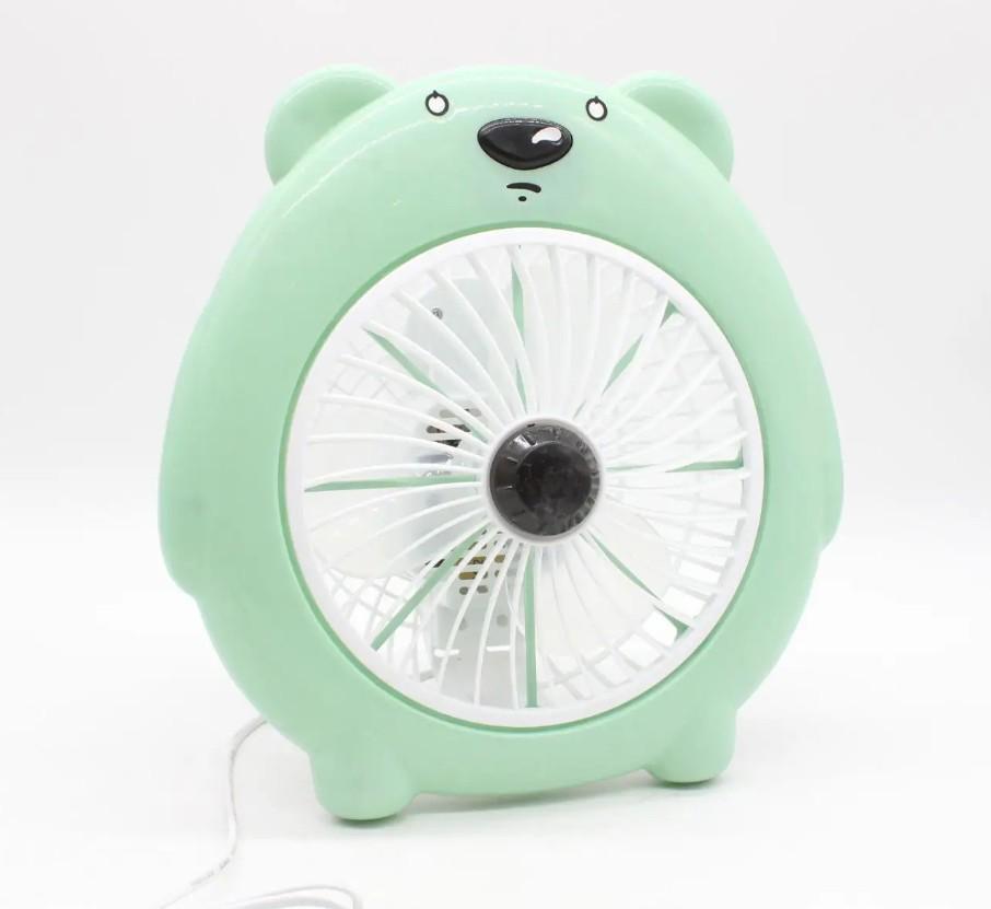 Вентилятор настільний міні від мережі Зелений (177) - фото 6 Вентилятор настільний міні від мережі Зелений (177) - фото 6