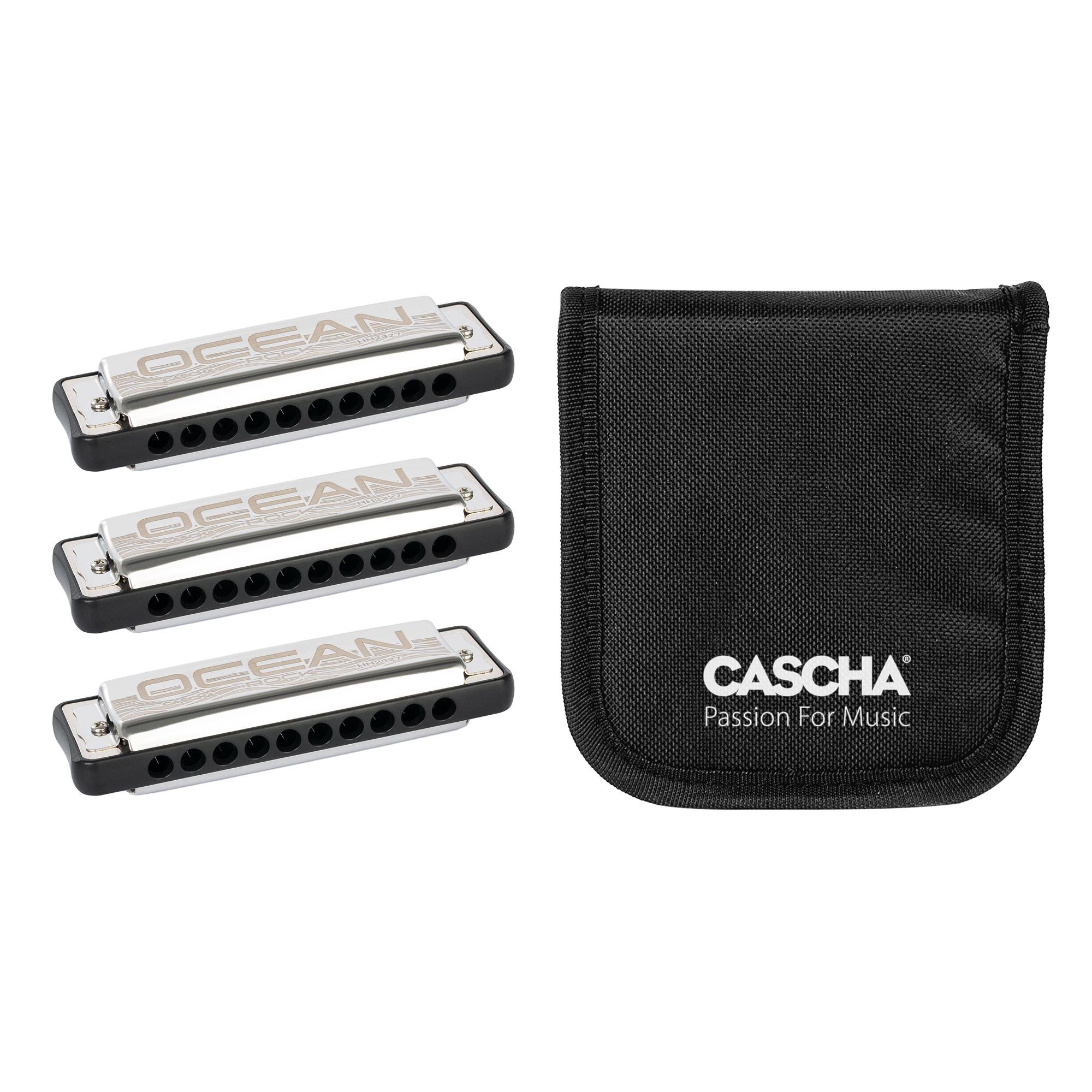 Набір губних гармонік Cascha Ocean Rock Blues Harmonica Set Black HH 2346 3 шт. (67289)