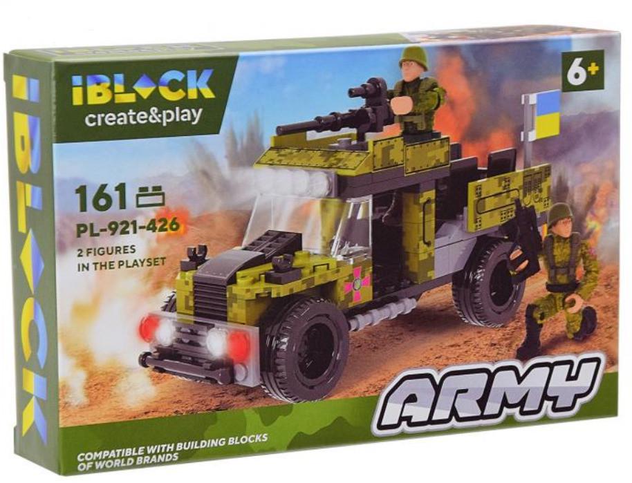 Конструктор Iblock Армия Военный джип 161 дет.