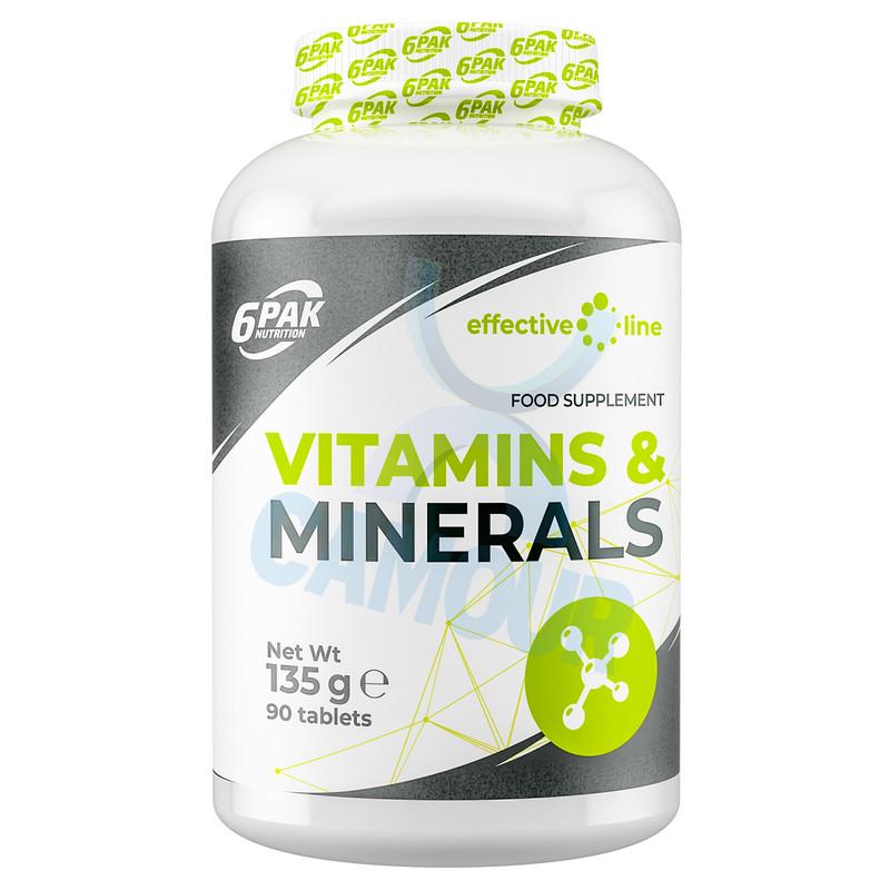Комплекс витаминно-минеральный 6PAK Nutrition Vitamins & Minerals 90 таблеток