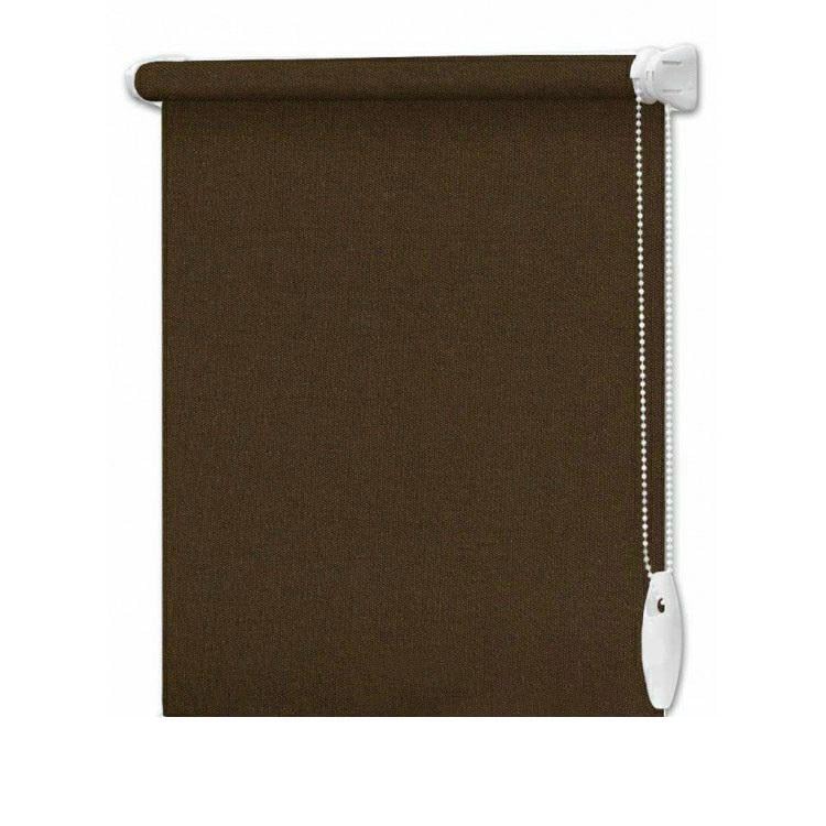 Рулонная штора термо blackout Wenster Julia С120 112,5х200 см открытого типа Темно-коричневый (92319688)