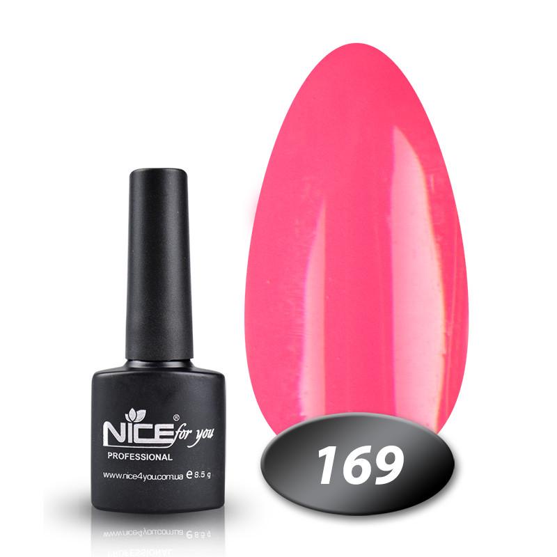 Гель-лак Nice for you Основная палитра 8,5 г №169 Розовый Гель-лак Nice for you Основная палитра 8,5 г №169 Розовый