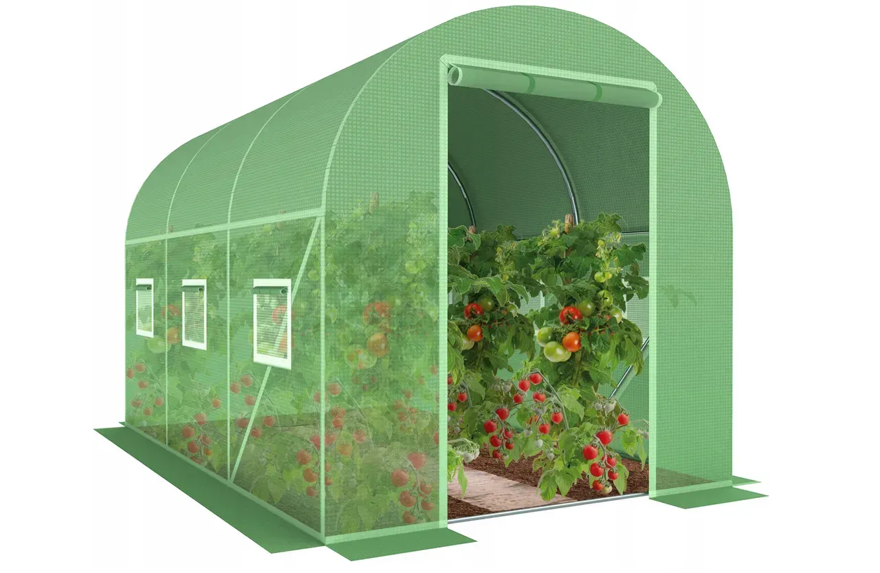 Теплица садовая Kontrast с окнами с армированной пленкой 6 м2 Зеленый (P00212)