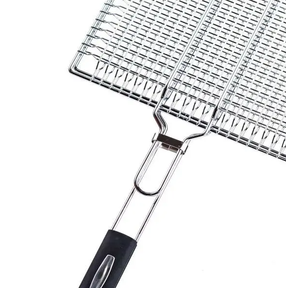 Решітка для гриля та барбекю Grill з нержавіючої сталі плоска 30х30 см (HP454) - фото 6