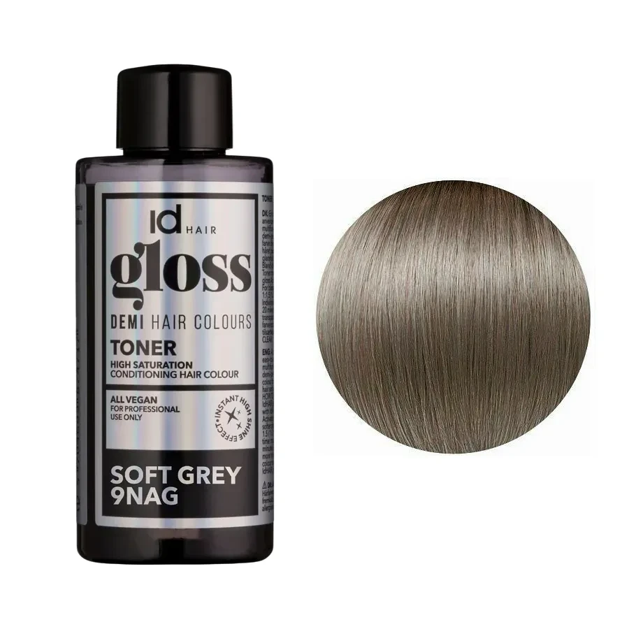 Краска для волос демиперманентная IdHair Gloss Toner 9NAG 9.13 Soft Grey 75 мл