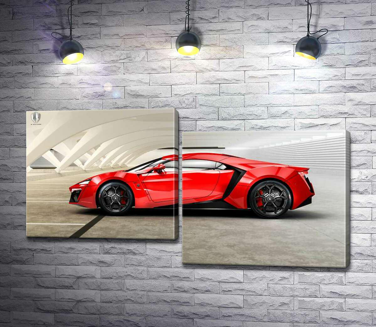 Модульная картина ArtPoster Идеальные изгибы линий в эксклюзивном автомобиле Lykan HyperSport 100x54 см Модуль №5 (000067)