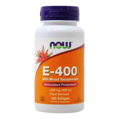 Витамин E NOW Foods Vitamin E-400 with Mixed Tocopherols 100 Softgels