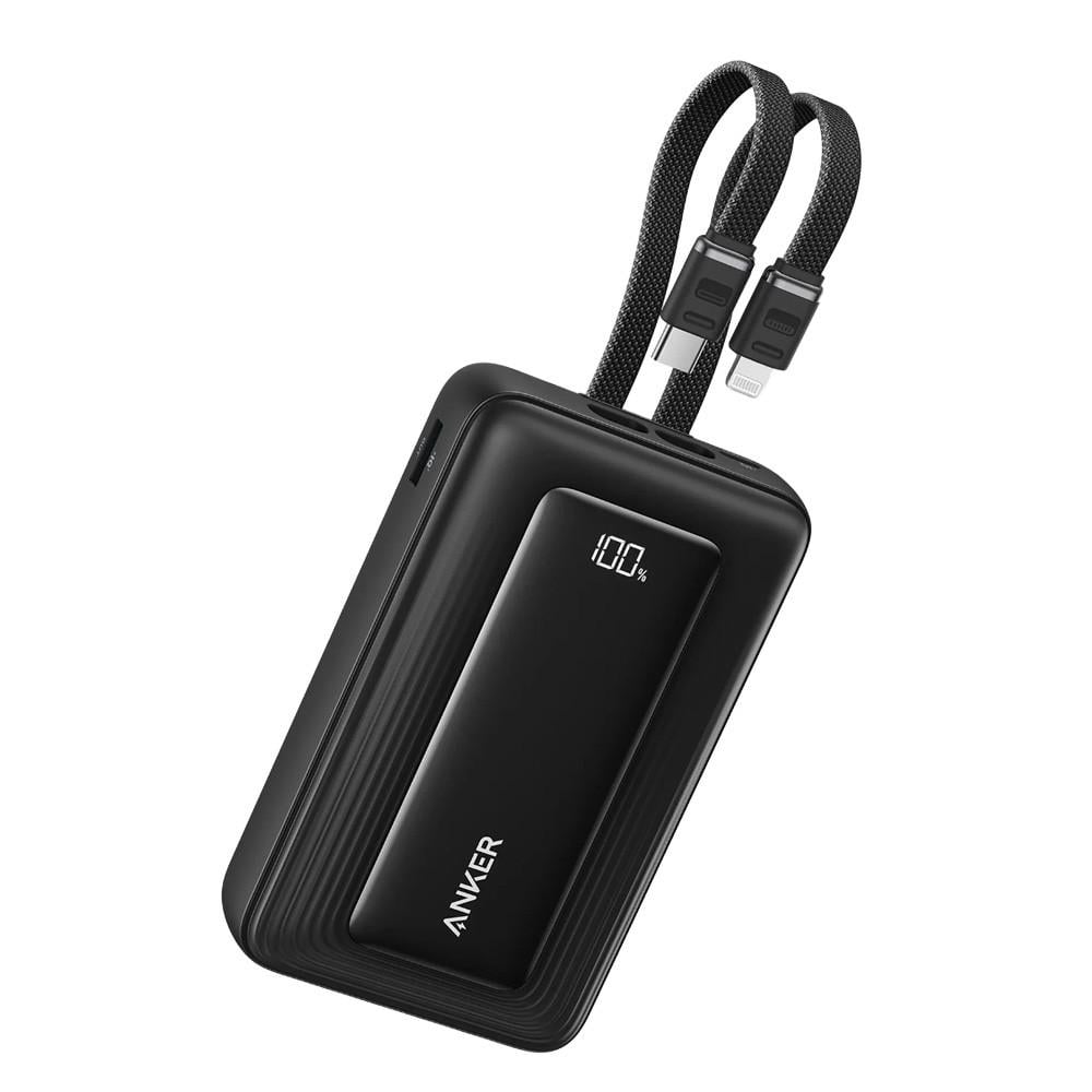 Повербанк Anker Zolo A1681 20000 mAh 30W з вбудованими кабелями USB-C/Lightning/Power Delivery/Fast Charge/дисплей Чорний (130651616)