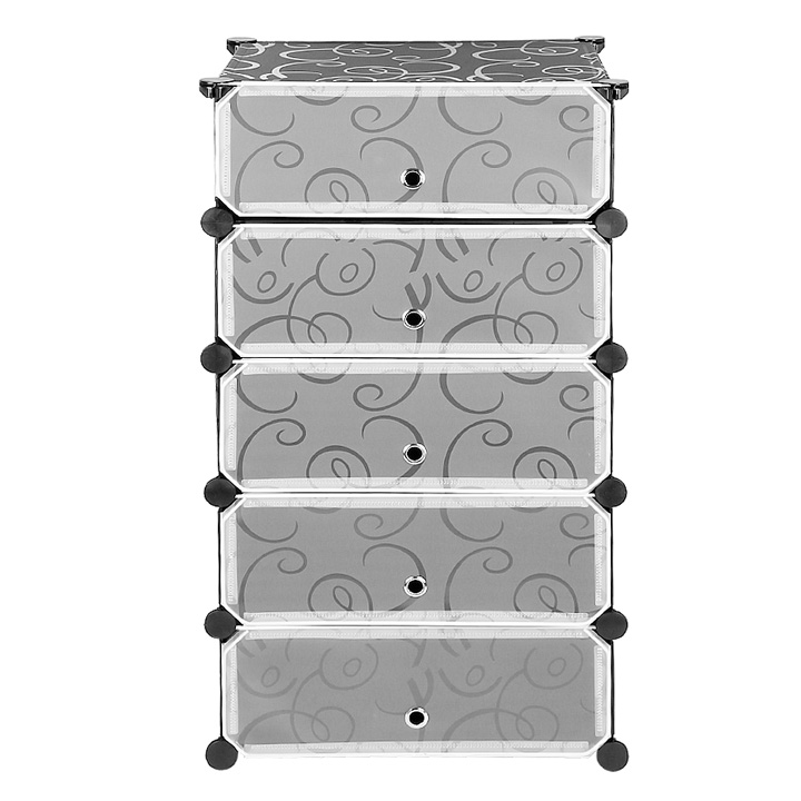 Шкаф пластиковый Storage Cube Cabinet «А1-5» 37x37x90 см - фото 4 Шкаф пластиковый Storage Cube Cabinet «А1-5» 37x37x90 см - фото 4