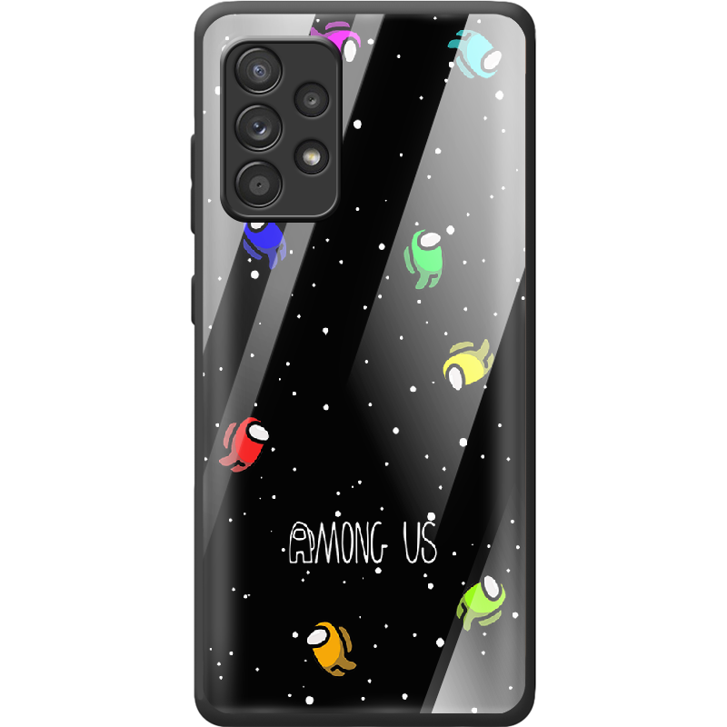 Чехол BoxFace Samsung A325 Galaxy A32 Among Us Invisible Черный силикон со стеклом (42084-bk76-42234)