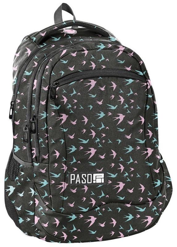 Рюкзак городской с ласточками Paso PPJS19-2808 25 л Черный