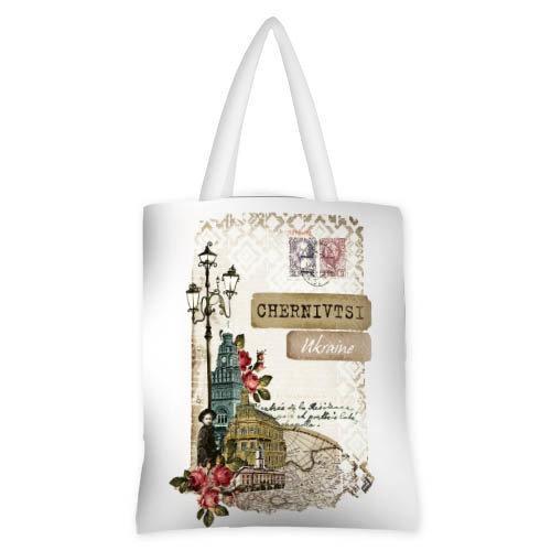 Сумка женская тканевая Presentville Chernivtsi Ukraine (SV CHR014 WH)