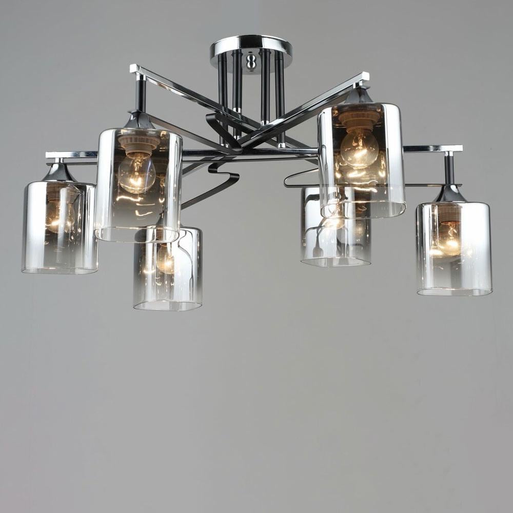 Люстра потолочная Lighthouse SRS-19480/6 CH+BK Черный/Хром