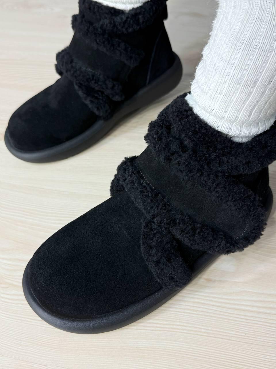 Ботинки женские Hengji 13-1 угги замшевые на меху с опушкой р. 39 Черный (5658) - фото 6 Ботинки женские Hengji 13-1 угги замшевые на меху с опушкой р. 39 Черный (5658) - фото 6