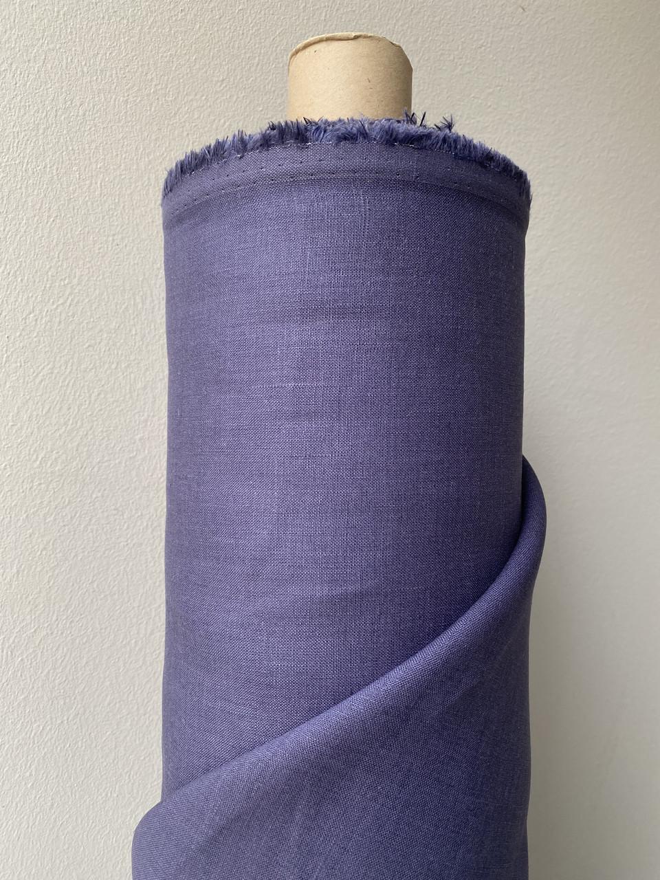 Ткань рубашечно-платьевая LINEN PLUS льняная 143 см 915/543 Фиолетовый