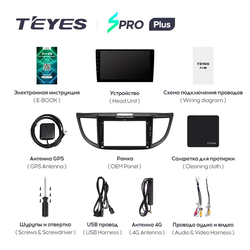 Автомагнитола штатная Teyes SPRO Plus для Honda CR-V 4 2011-2018 Android 6/128 Гб Wi-Fi вариант C (1658944405) - фото 7