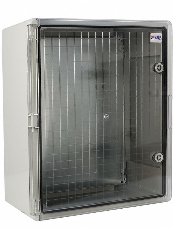 Корпус пластиковый АСКО-Укрем Ubox ударопрочный прозрачные двери с монтажной панелью IP65 500х400х180 мм (A0270010029) Корпус пластиковый АСКО-Укрем Ubox ударопрочный прозрачные двери с монтажной панелью IP65 500х400х180 мм (A0270010029)