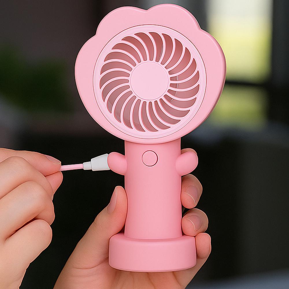Вентилятор портативний на акумуляторі та USB Квітка Рожевий (51-рож-BT-8861) - фото 4 Вентилятор портативний на акумуляторі та USB Квітка Рожевий (51-рож-BT-8861) - фото 4
