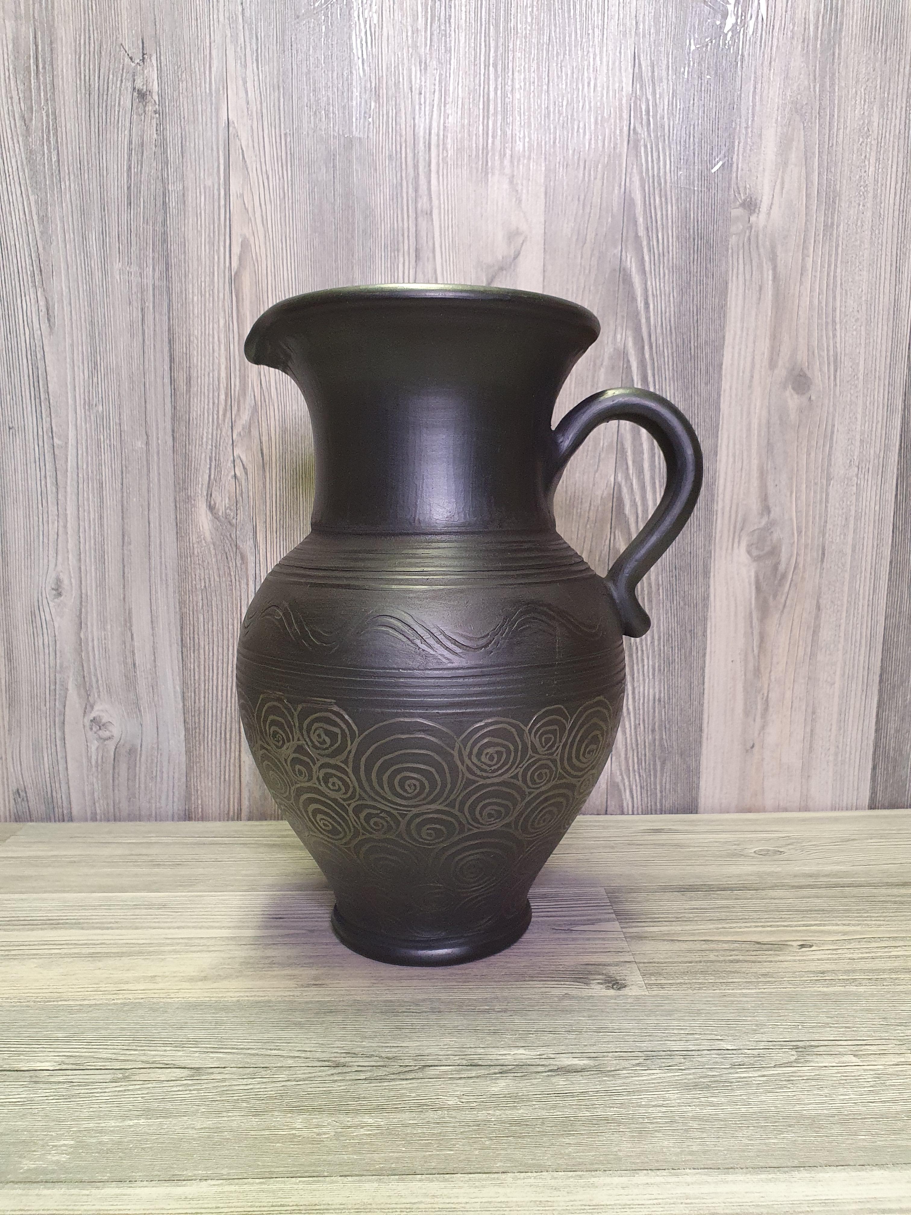 Глечик з чорної глини (5283) - фото 3 Глечик з чорної глини (5283) - фото 3