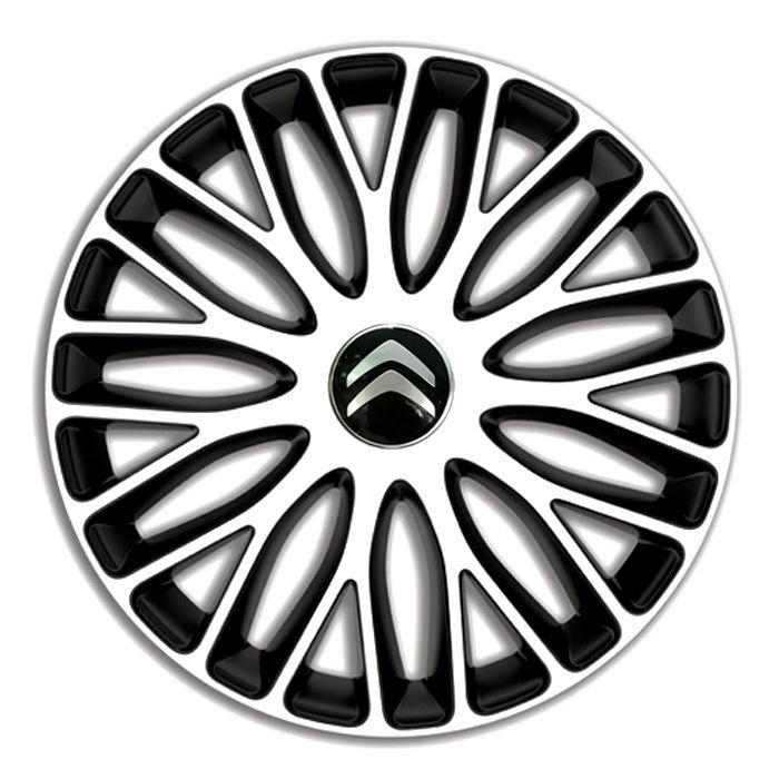 Ковпаки для коліс 4 Racing Mugello White/Black R16 з логотипом Citroen 4 шт. (29676876)