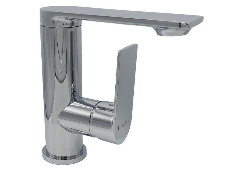Змішувач для умивальника AiM DG01114 з боковою ручкою латунь Хром (RS-DG01114 chrome)
