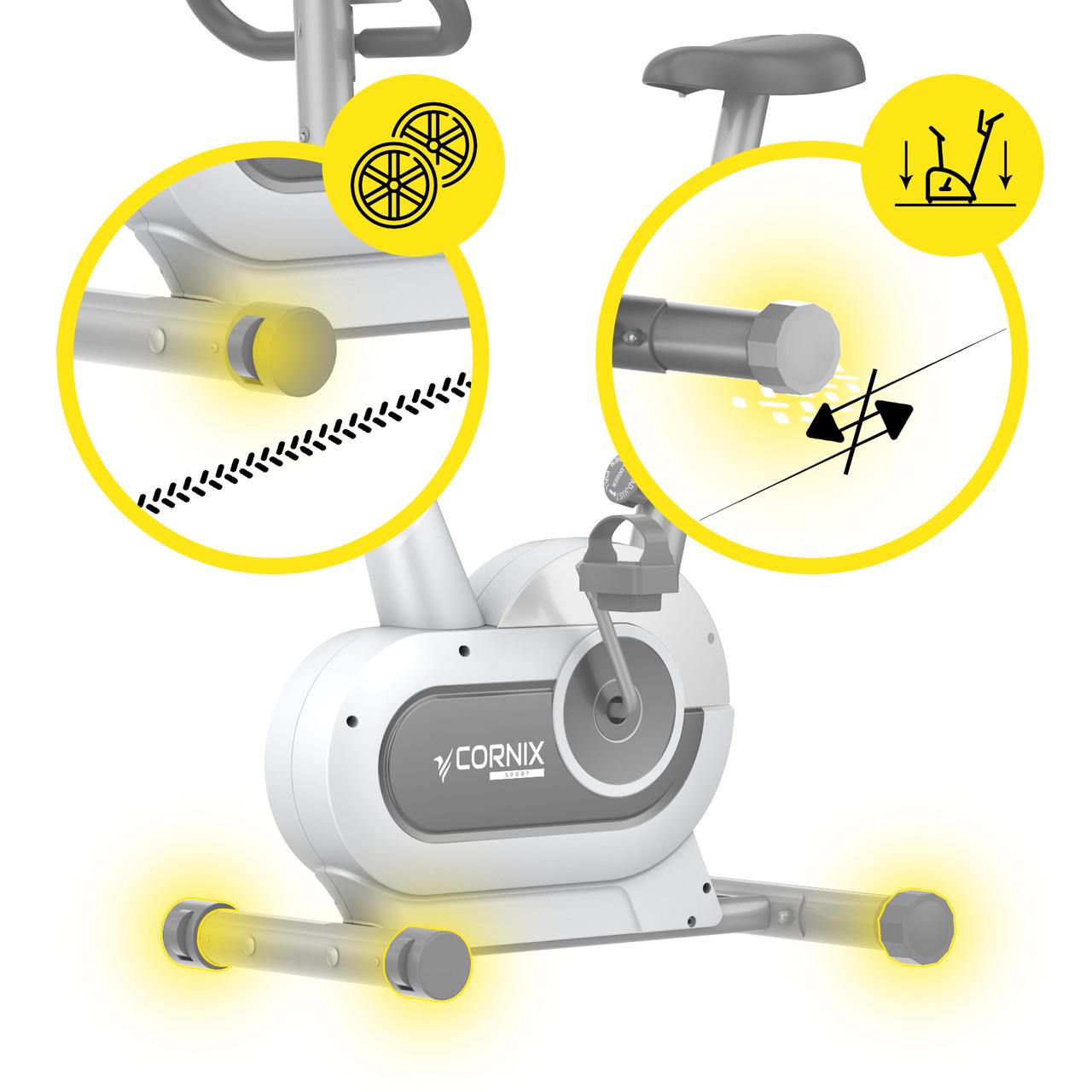 Велотренажер магнитный Cornix Hanna White/Grey (2670212071) - фото 5 Велотренажер магнитный Cornix Hanna White/Grey (2670212071) - фото 5