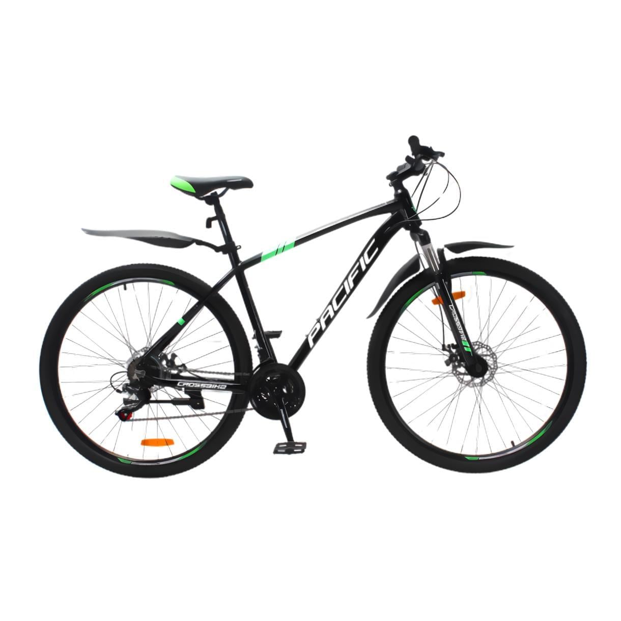 Велосипед Crossbike Pacific 2025 29" 19" Чорний/Зелений (290)