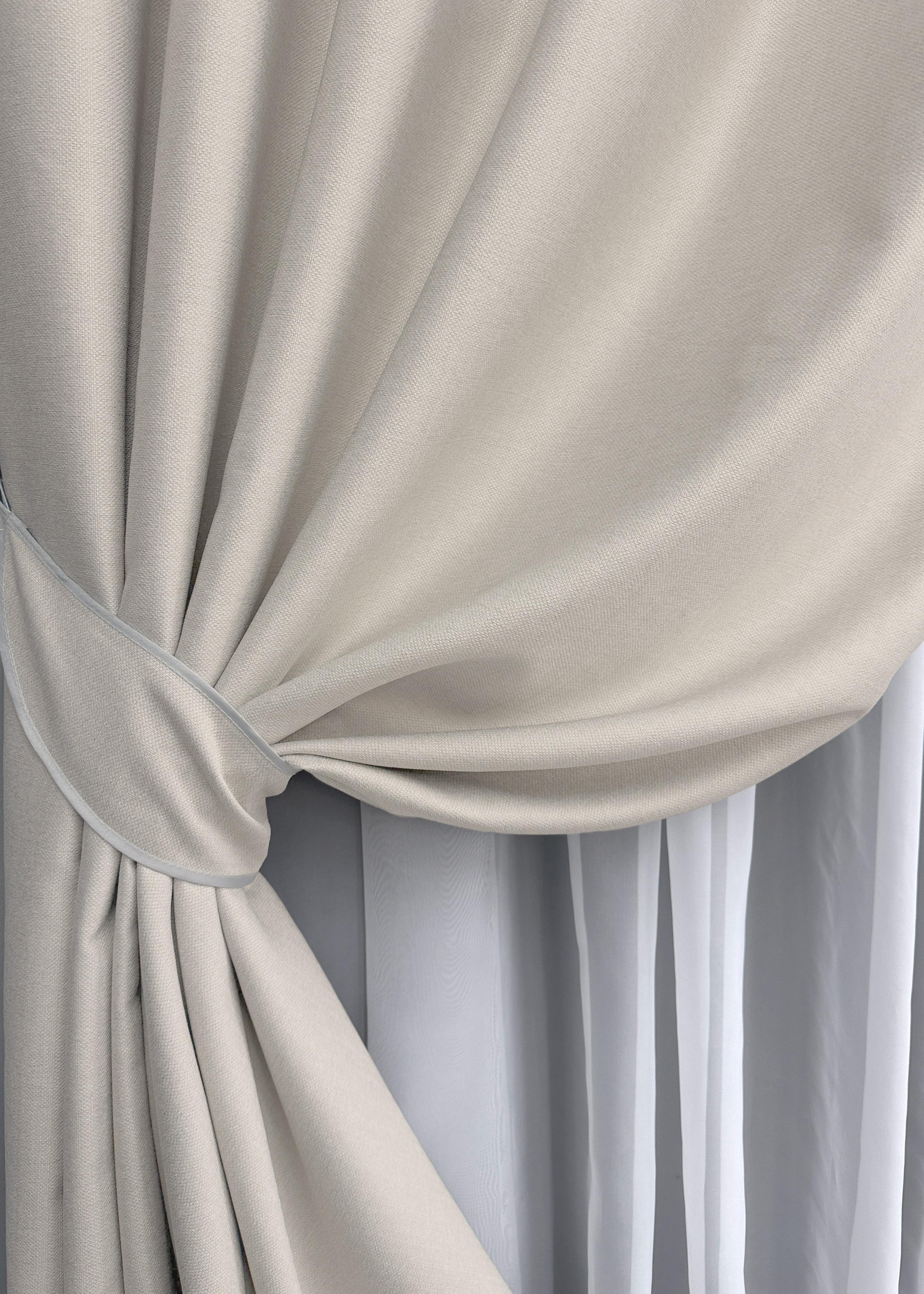 Комплект штор на люверсах VR-Textil Шенил однотонный № 1698ш 150х250 см 2 шт. Дымчато-белый (37-0248) - фото 5 Комплект штор на люверсах VR-Textil Шенил однотонный № 1698ш 150х250 см 2 шт. Дымчато-белый (37-0248) - фото 5