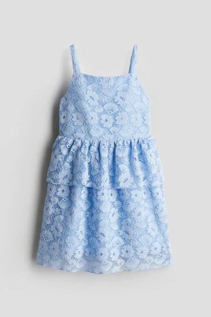 Платье H&M 1273544 128 см Голубой