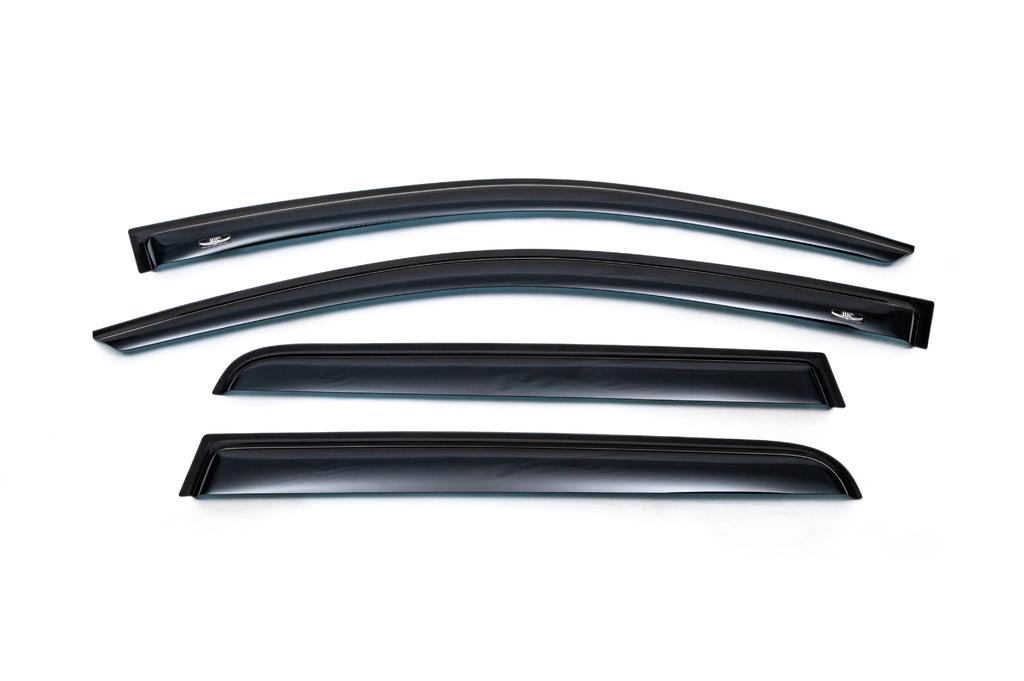 Ветровики HIC для Mitsubishi Outlander 2006-2012 гг. поликарбонат Черный