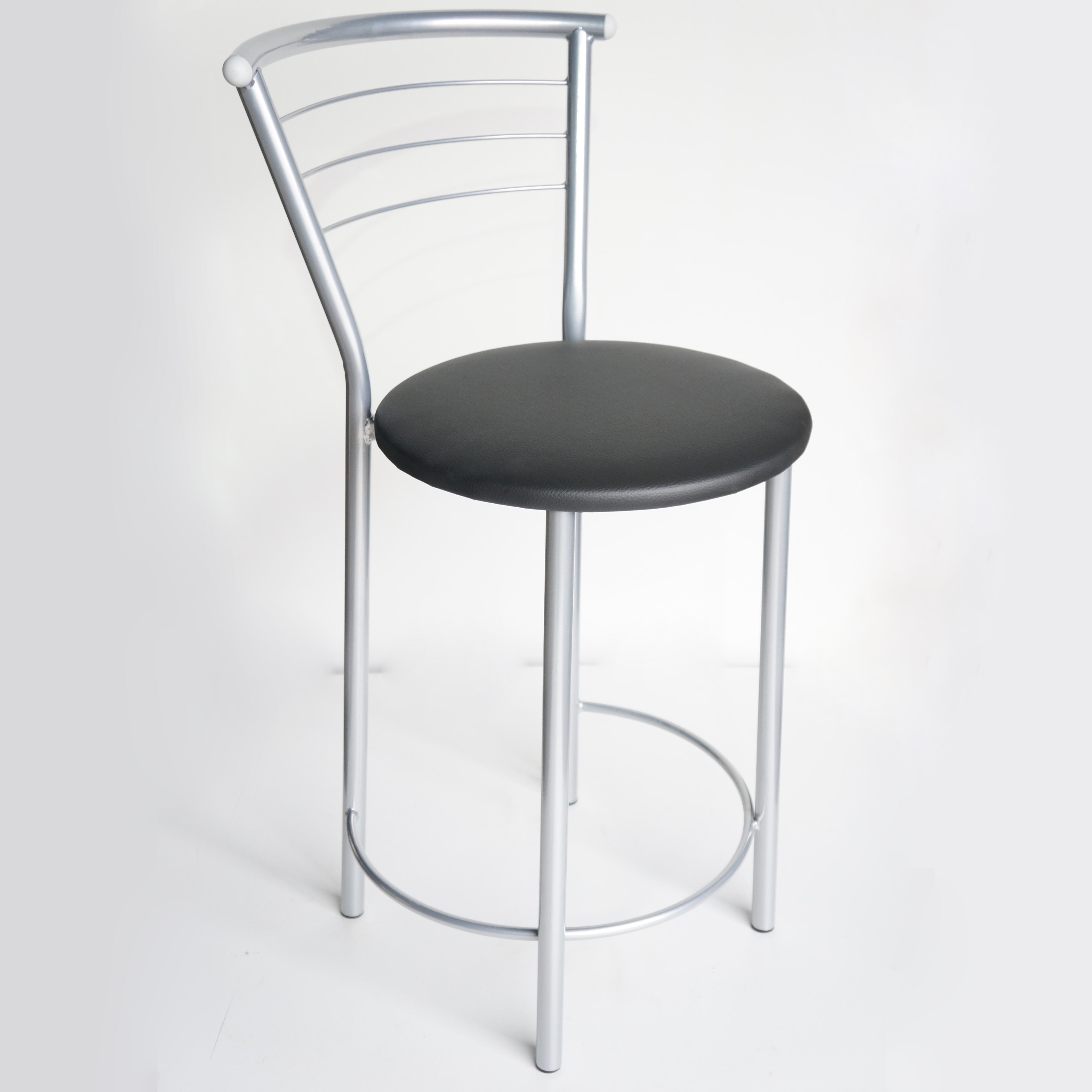 Полубарный стул АНТ Марко Алюминий/Черный (24341-99)