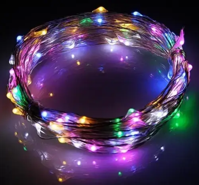 Гирлянда роса светодиодная нить на батарейках и USB 5 м (RYT-5) Гирлянда роса светодиодная нить на батарейках и USB 5 м (RYT-5)