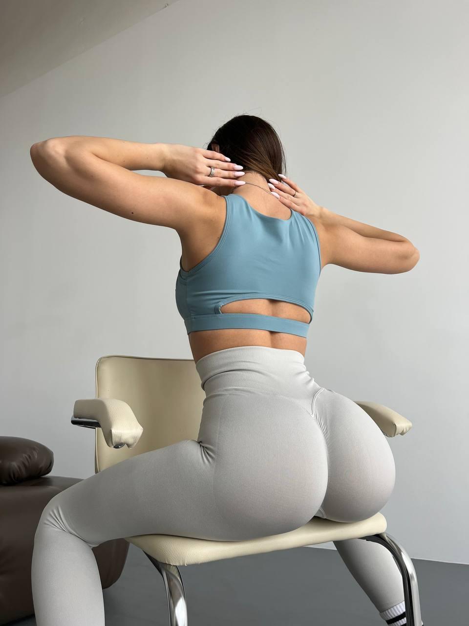 Леггинсы c эффектом пуш-ап L Светло-серый (XA016L) - фото 7