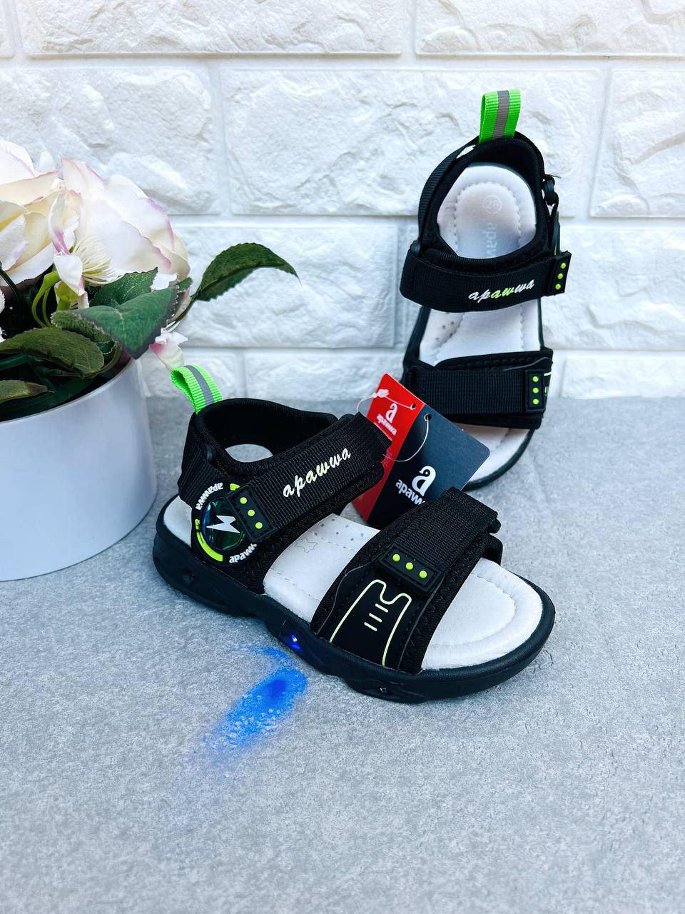 Босоножки для мальчика Apawwa 1735 р. 29 18 см Чорный