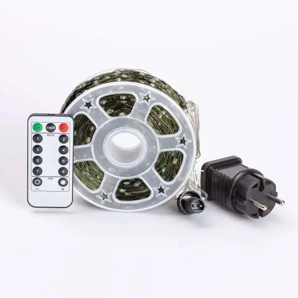 Гирлянда нить для декора GarlandoPro Роса с пультом от сети 2000 LED 200 м Разноцветный (147-107-2000L200MGML) - фото 3 Гирлянда нить для декора GarlandoPro Роса с пультом от сети 2000 LED 200 м Разноцветный (147-107-2000L200MGML) - фото 3