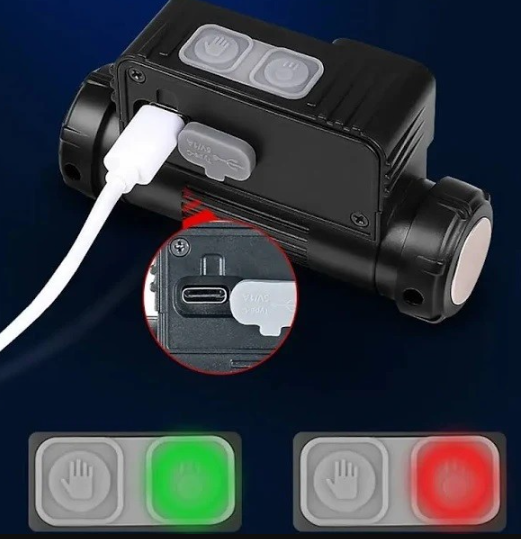 Фонарь налобный Bailong BL 123 XPE + COB USB с датчиком движения - фото 5