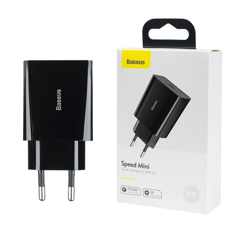 Зарядний пристрій BASEUS Speed Mini Quick Charger 1C 20W EU Black (CCFS-SN01)