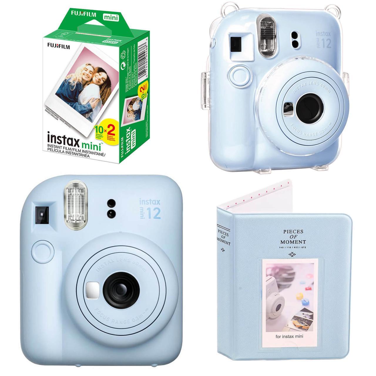 Подарунковий набір Fujifilm Instax Mini 12 фотопапір 20 шт./чохол/фотоальбом 64 фото Блакитний