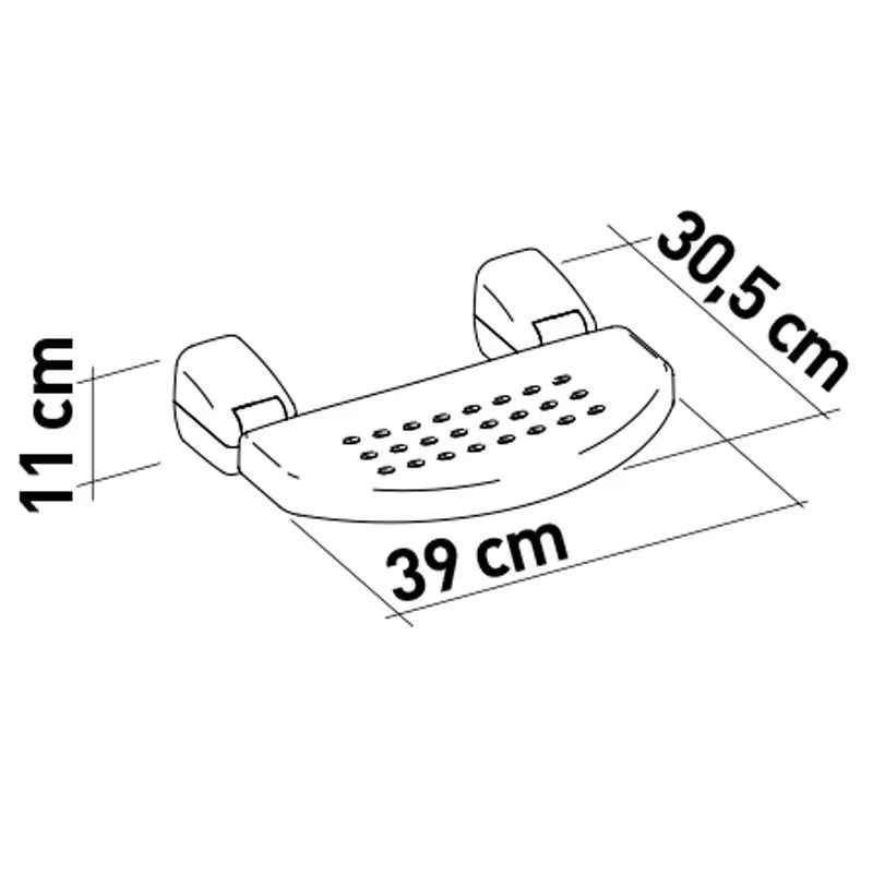 Сидіння відкидне для душової KING-PWSS-00 з настінним кріпленням (21476578) - фото 2 Сидіння відкидне для душової KING-PWSS-00 з настінним кріпленням (21476578) - фото 2