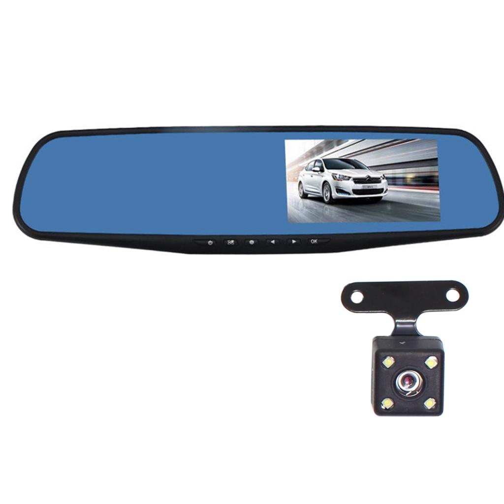 Дзеркало відеореєстратора Lesko Vehicle Blackbox DVR Car H433 ver 1 діагональ 4,3" Full HD (1378025) - фото 4 Дзеркало відеореєстратора Lesko Vehicle Blackbox DVR Car H433 ver 1 діагональ 4,3" Full HD (1378025) - фото 4