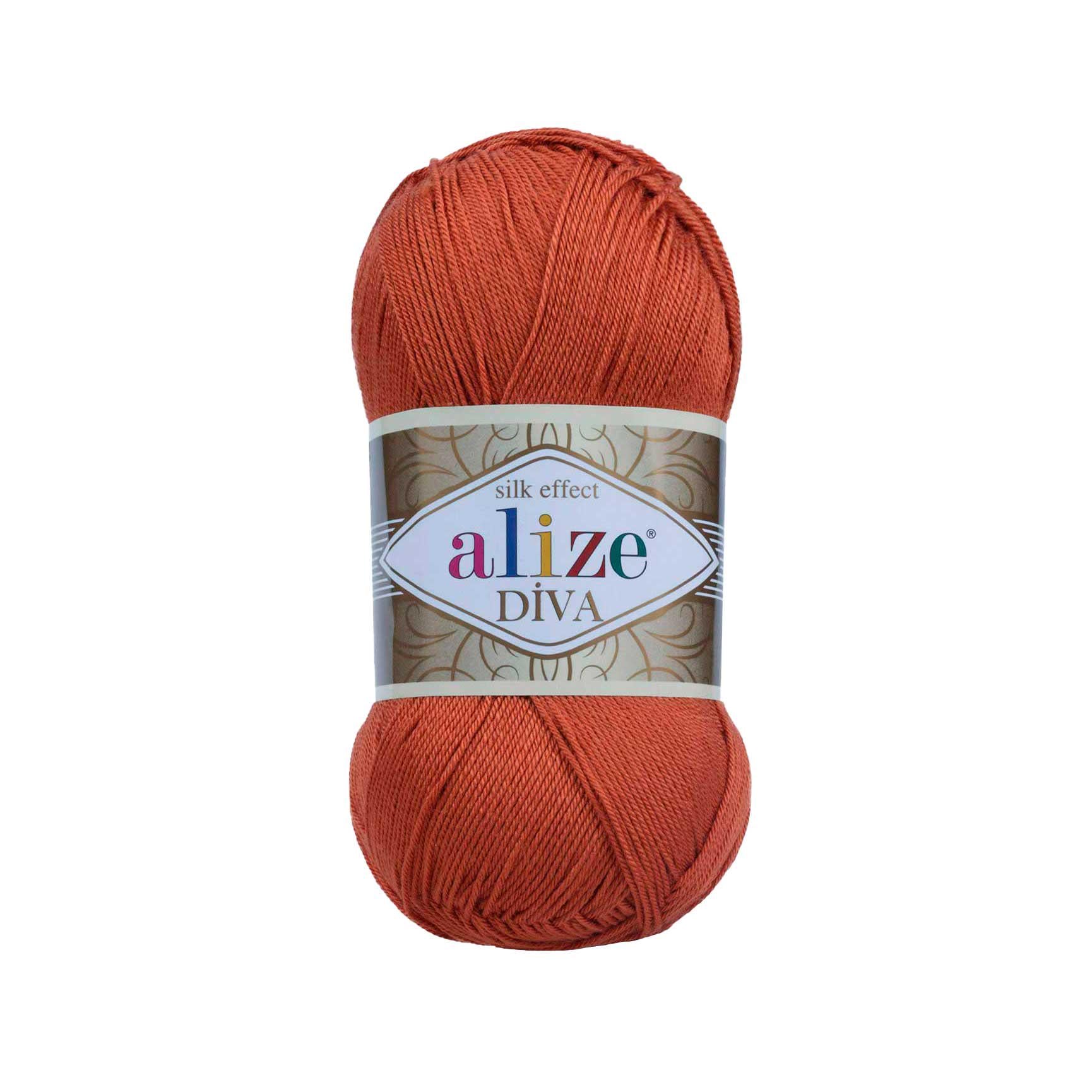 Пряжа Alize Diva 36 Теракотовий (7464)