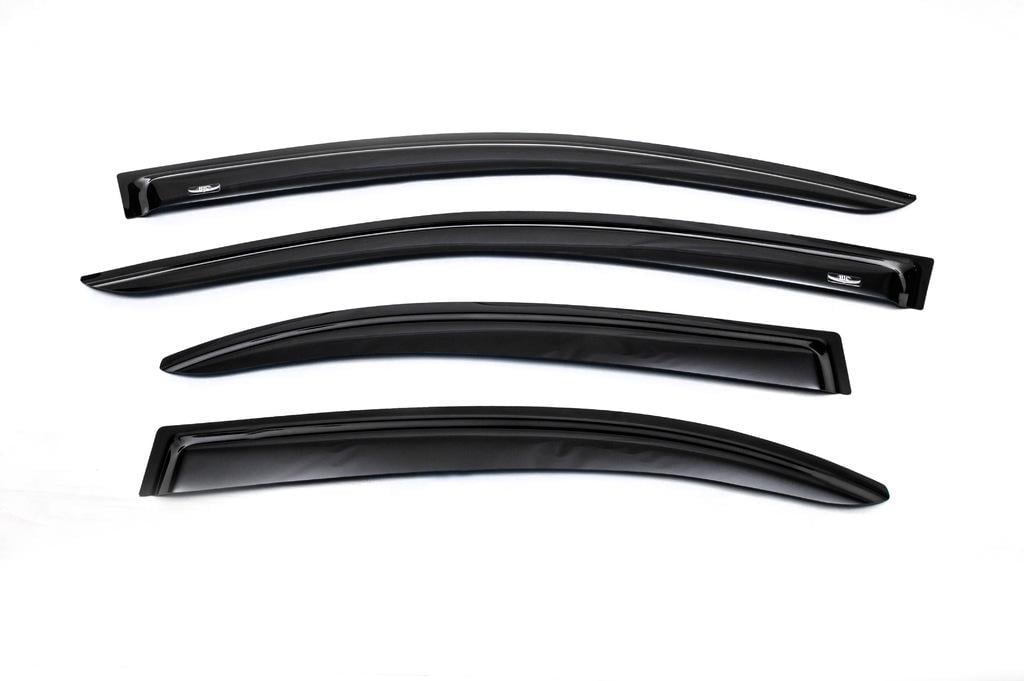 Ветровики SD HIC для Chevrolet Aveo T250 2005-2011 гг. поликарбонат Черный