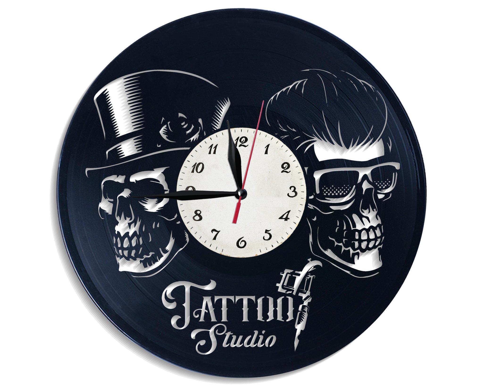 Часы настенные Tattoo studio 2855 из виниловой пластинки