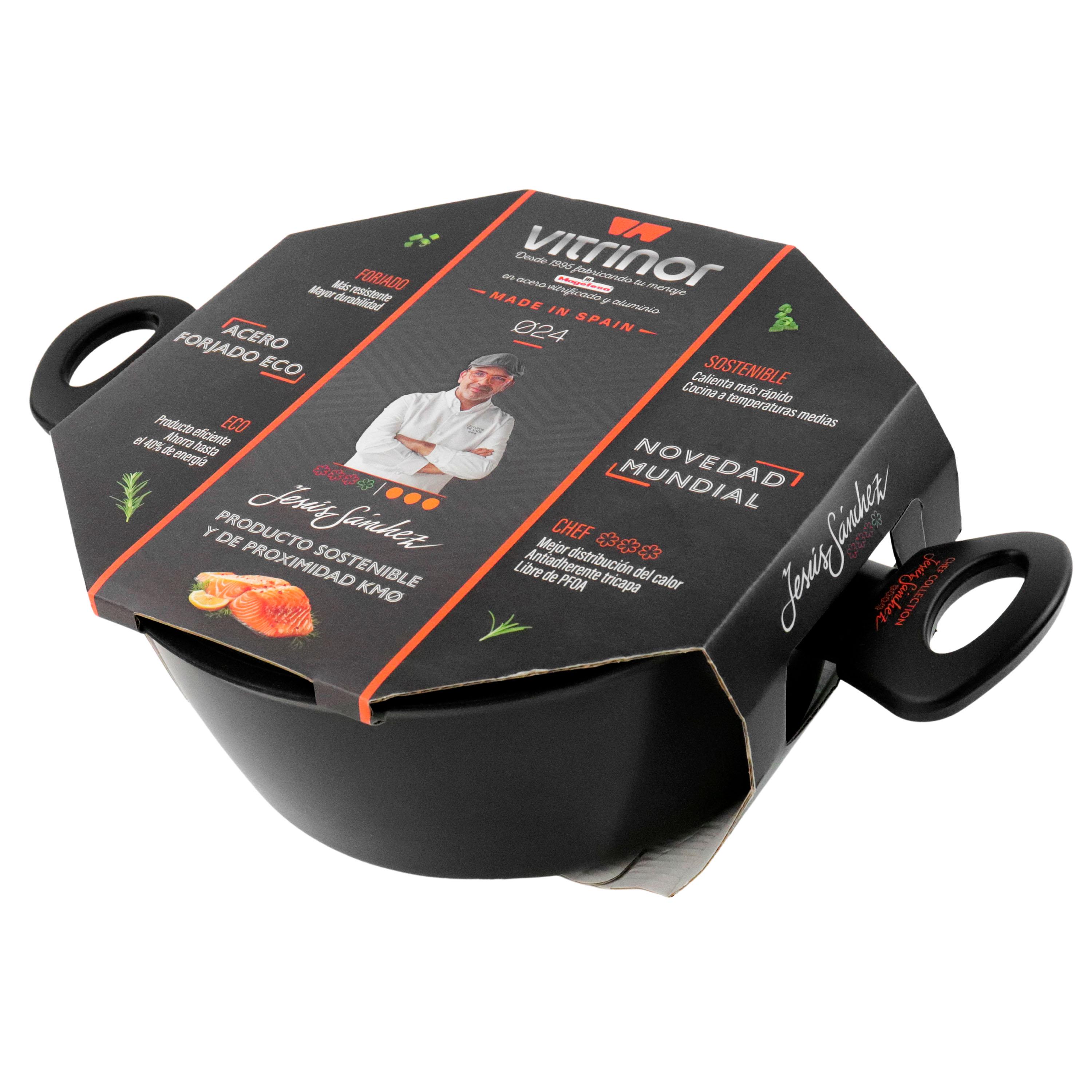 Каструля з кришкою Vitrinor CHEF COLLECTION з антипригарним покриттям 24 см 3,8 л (2112161) - фото 5 Каструля з кришкою Vitrinor CHEF COLLECTION з антипригарним покриттям 24 см 3,8 л (2112161) - фото 5