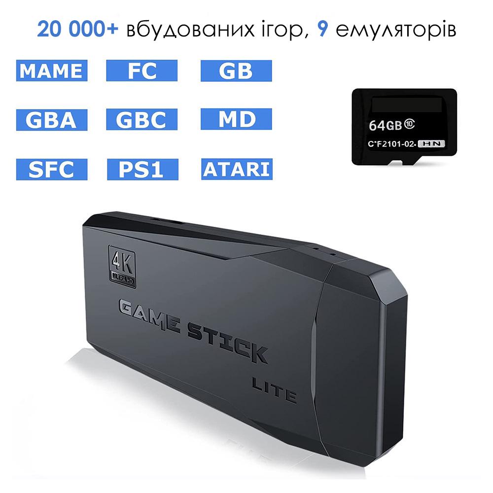 Приставка M8 Game Stick 4K HDMI PS1 20000 ігор 2 джойстики (50-1) - фото 3