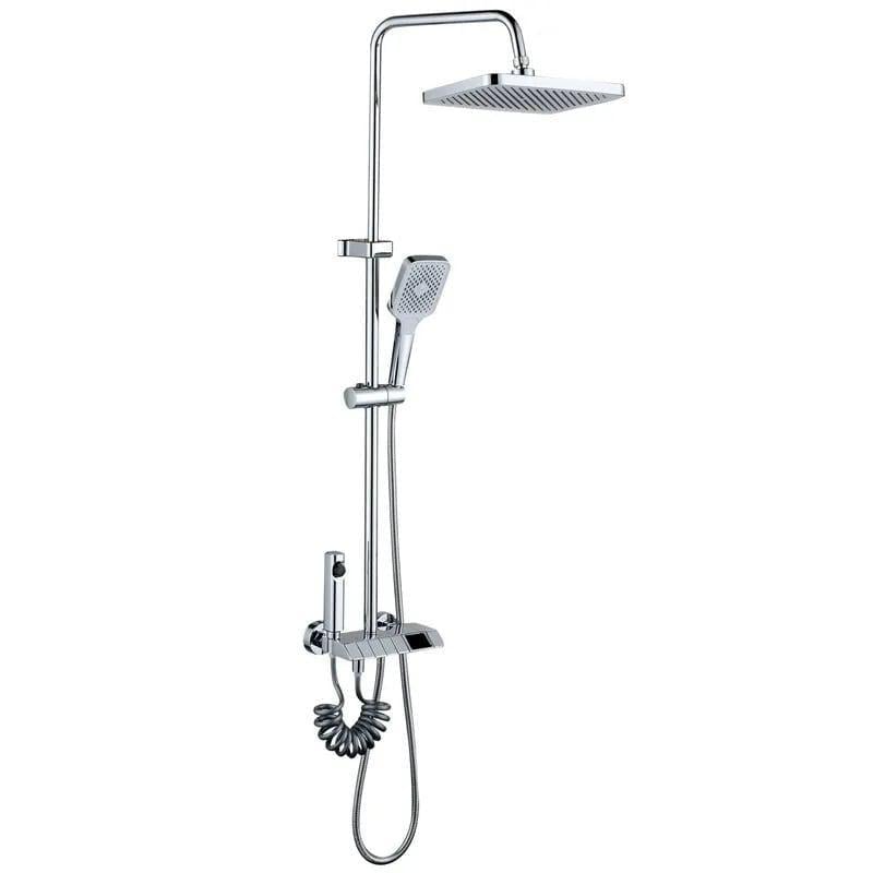 Душевая колонна MIXXUS PREMIUM NEPTUNE 009-J со смесителем с кнопочным переключателем Хром (MI6832)