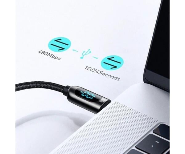 Кабель Data BASEUS Display Type-C to Type-C 100W 2 м Black - фото 8